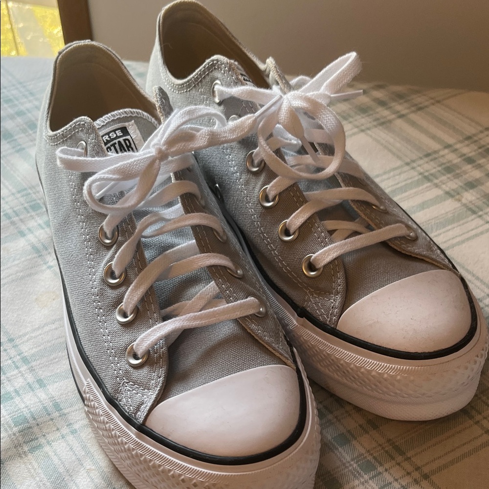 Converse Gray and White Athletic Shoes